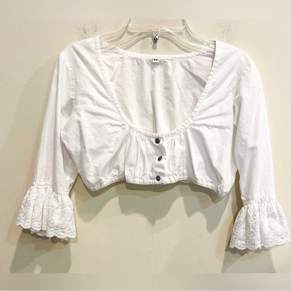 Oktoberfest Dirndl Crop Blouse Top